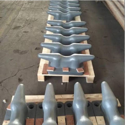 Cleat Type Cast Iron Bollard Jetty Cross Bitt Bollard 80T Galvanized Ship Docking