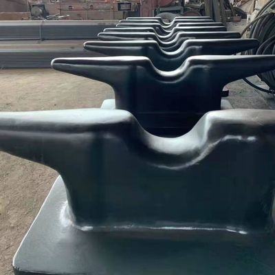 Cleat Type Cast Iron Bollard Jetty Cross Bitt Bollard 80T Galvanized Ship Docking