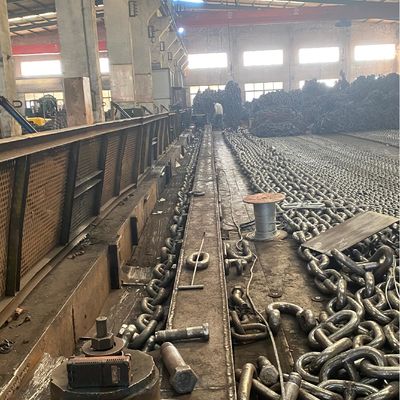 Grade 3 Stud Link Anchor Chains 48mm Spray Paint High Strength Alloy Steel
