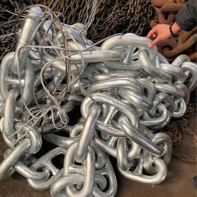 32mm High - Strength Alloy Steel Galvanized Stud Link Anchor Chain Yacht Anchor Chain