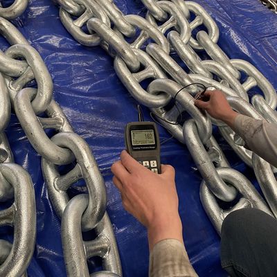 120mm Anchor Chains High Strength Alloy Steel Galvanized Stud Link Mooring Chain