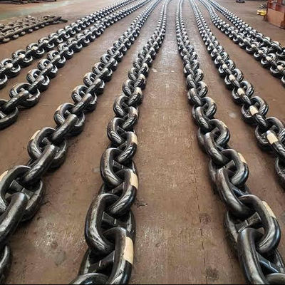 56mm High - Strength Alloy Steel Spray Paint Boat Anchor Chain Ship Stabilization