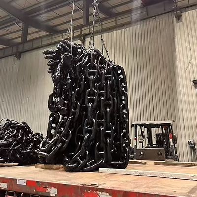 107mm Spray Paint Stud Link Anchor Chains Ship Mooring Anchor Chain