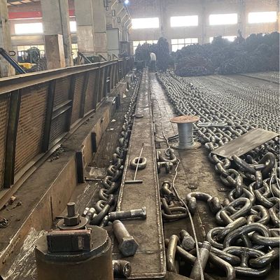 50mm Ship Anchor Marine Chain High Strength Alloy Steel Spray Paint Stud Link