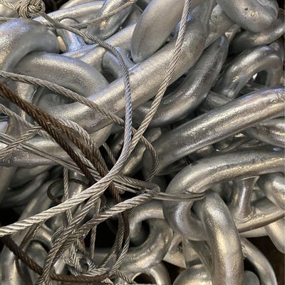 Grade 3 124mm Stud Link Galvanized Chain Anchor High Strength Alloy Steel