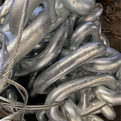 Grade 3 124mm Stud Link Galvanized Chain Anchor High Strength Alloy Steel