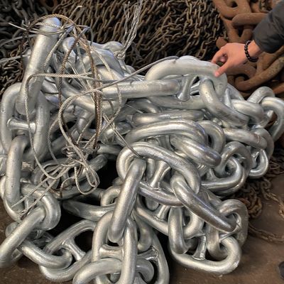 73mm Anchor Chains High Strength Alloy Steel Galvanized Stud Link Chain Cable