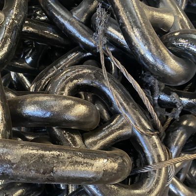 95mm High Strength Alloy Steel Spray Paint Marine Mooring Chain Ship Stabilization
