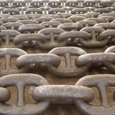 130mm Anchor Chains Grade 3 High Strength Alloy Steel Spray Paint Stud Link