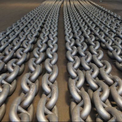 87mm Stud Link Anchor Chains Spray Paint High Strength Alloy Steel Ship