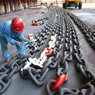 78mm Spray Paint High - Strength Alloy Steel Stud Link Anchor Chain Boat Anchor Chain