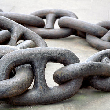 95mm High Strength Alloy Steel Spray Paint Marine Mooring Chain Ship Stabilization