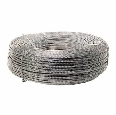 Marine Cranes Galvanizing Triple Strand Twisted Metal Rope 8mm Fiber Core