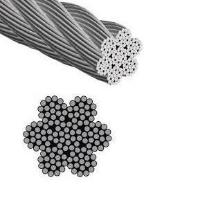 9mm 6*19 Twisting process Alloy steel wire steel core Wire rope for  marine cranes
