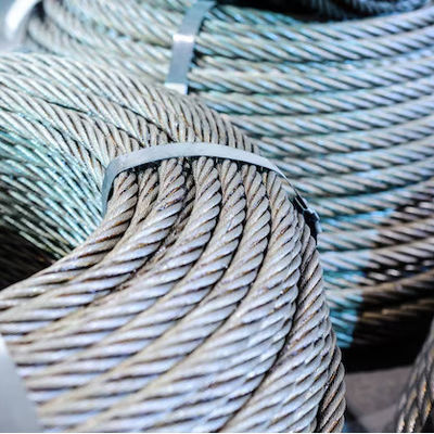Galvanizing Triple Strand Twisted Steel Wire Rope Sling 22mm Fiber Core