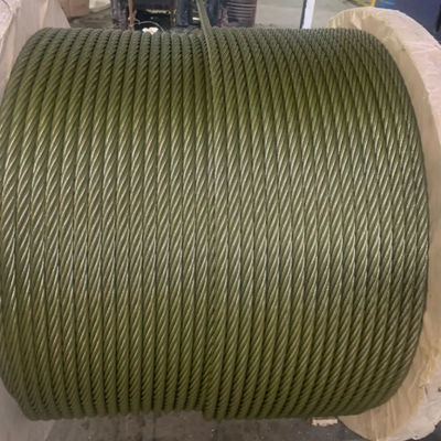 14mm 6*19 steel core  Alloy Triple-strand twisted steel wire rope Marine mooring wire rope