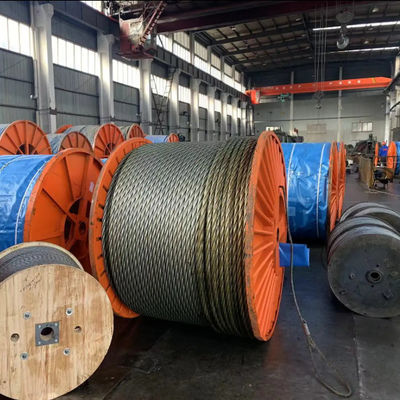 22mm 8x37 Galvanizing High Carbon Fiber Core Triple Strand Twisted Marine Wire Rope