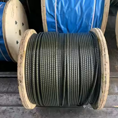 Marine Cranes Galvanizing Triple Strand Twisted Metal Rope 8mm Fiber Core