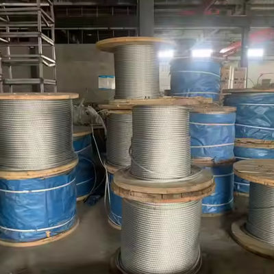 8mm 6*19 steel core Galvanizing Triple-strand twisted steel wire rope  Marine wire rope