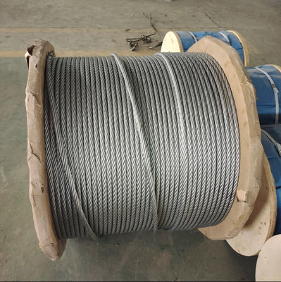 22mm 8x37 Galvanizing High Carbon Fiber Core Triple Strand Twisted Marine Wire Rope