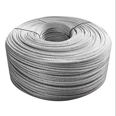 8mm 6*19 Alloy Double-strand twisted steel core steel wire rope Marine mooring wire rope