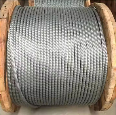 Triple Strand Twisted High Carbon Marine Wire Rope Sling 20mm Fiber Core Galvanizing