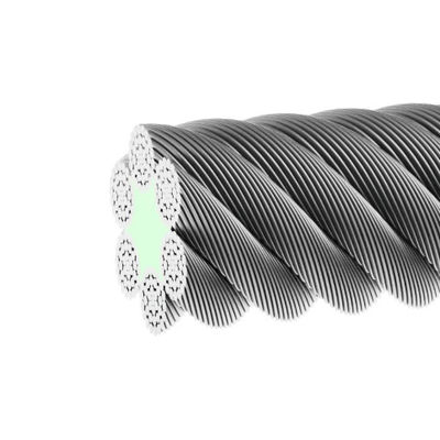 Triple Strand Twisted High Carbon Marine Wire Rope Sling 20mm Fiber Core Galvanizing