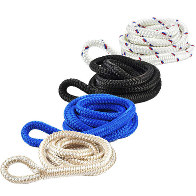 Double Solid Braided Polyester Mooring Ropes Dock Line Boat Rope