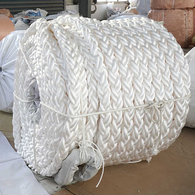64mmx220m Marine Hawser 8 Strand Polypropylene Multifilament Rope Mooring Rope For Shipowner