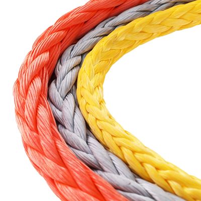 Durable Uhmwpe pp polyester - Reinforced 8 12 Strand 20mm - 70mm Double Braided Nylon Rope For Marin