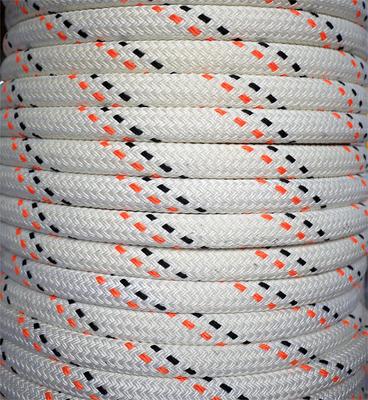Durable Uhmwpe pp polyester - Reinforced 8 12 Strand 20mm - 70mm Double Braided Nylon Rope For Marin