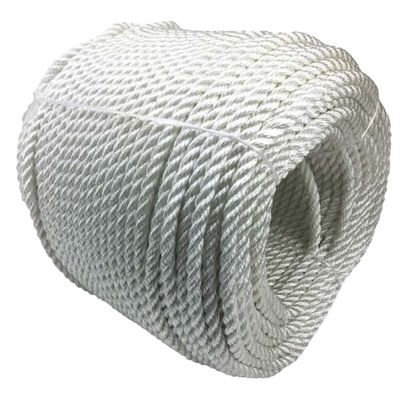 12 Mm  220 M 3 Strand Nylon Polyamide Twisted Fiber Low Elongation Soft Rope For Dock Anchor