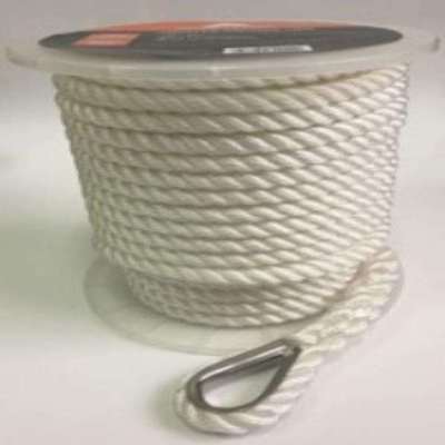 3/8" X 200'PREMINUM THREE STRAND TWISTED ANCHOR LINE NYLON MARINE ROPE