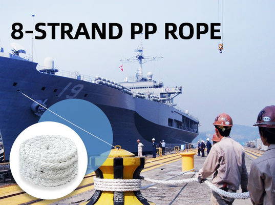 8 Strand PP Polypropylene Braided Rope Marine Mooring Rope