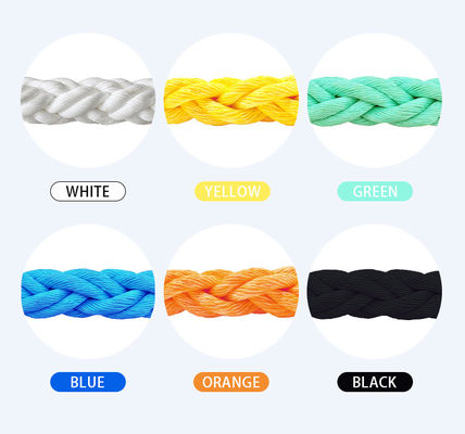 8 Strand PP Polypropylene Braided Rope Marine Mooring Rope