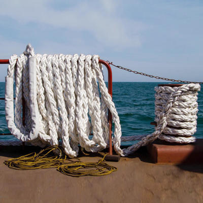 White Color 10-160mm 2 Inch Custom 8 Strands Braided Nylon Rope for Marine Boat &ship Rope