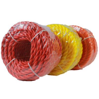 Cheap 3 or 4 Strands Twisted pp Rope 100m 200m Customized Length Polypropylene Mooring Rope