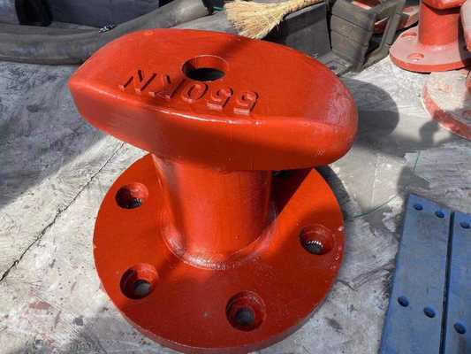 Cast Iron Steel TEE Head Single Marine Mooring Steel Bollard Type T Head Bollard for Port