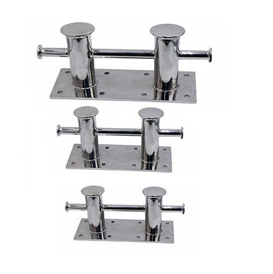 Marine Hardware Boat Accessories Stainless Steel Marine Dock Bollard Hardware Double Cross Boat Bollard Cleats