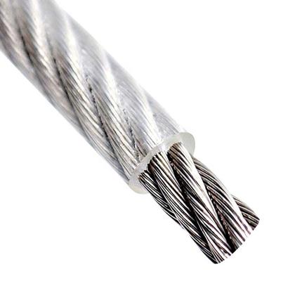 High Tensile PVC Coated Galvanized Iron Wire Stranded Crane Lifting Rope Steel Wire Rope Plastic Coated Iron Wire