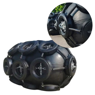 150X100X100 cm Pneumatic Rubber Fender with Tyres and Chains for Marine