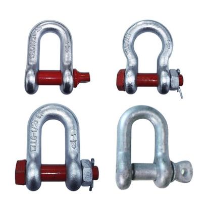 Galvanized Round Pin Chain Shackles G215 Federal Spec RR-C-271D Type IVB Compliant for Industrial Lifting Rigging Mining