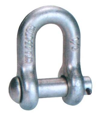 Galvanized Round Pin Chain Shackles G215 Federal Spec RR-C-271D Type IVB Compliant for Industrial Lifting Rigging Mining