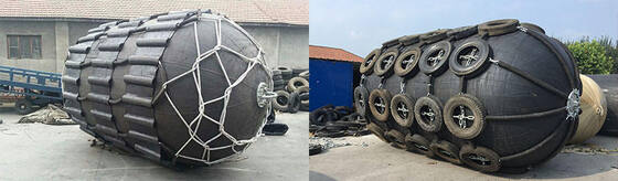 500*100mm Marine Floating Pneumatic Natural Rubber Fender with Tire Chain CCS Certified 1 Year Warranty for Marine Vessels Boats