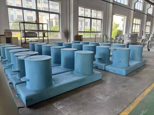 Double Bollard Marine Hardware Steel Deck Plate Fairlead Chock New Single Bitt Design ISO 13795 Certified