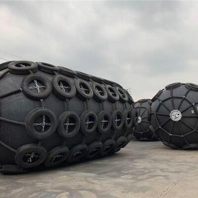 3.3m×6.5m High-Strength ISO 17357 Certified Pneumatic Rubber Fender – Marine Vessel Collision Protection Fender with Reinforced Tire Net & Precision Piston Component