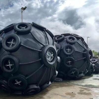 3.3m×6.5m High-Strength ISO 17357 Certified Pneumatic Rubber Fender – Marine Vessel Collision Protection Fender with Reinforced Tire Net & Precision Piston Component