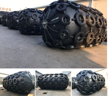Jincheng  ISO 17357 Natural Rubber 3.3*6.5m Pneumatic Marine Rubber Fender for Ship to Ship Application