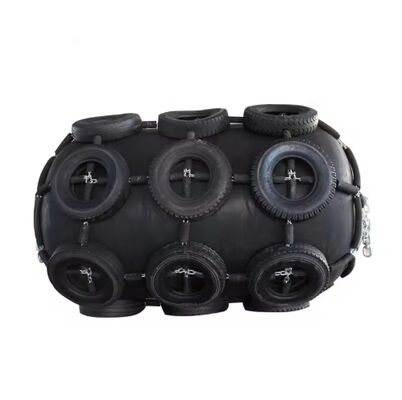 Certificate CCS ISO 17357 4.5*12 M Ship Floating Net Type Yokohama Pneumatic Marine Boat Rubber Fender Size D2*3.5M Internal Pressure 50kPa 80kPa