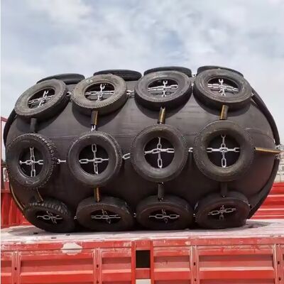 Certificate CCS ISO 17357 4.5*12 M Ship Floating Net Type Yokohama Pneumatic Marine Boat Rubber Fender Size D2*3.5M Internal Pressure 50kPa 80kPa